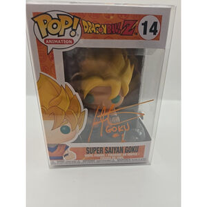 Funko Pop! Vinyl: Dragon Ball - Goku (Super Saiyan) #14 Signed Ian James Corlett